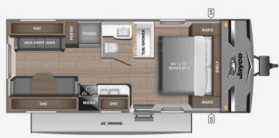 2021 Jayco Jay Flight 212QBW - Floor plan