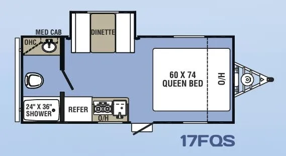 Coachmen Clipper 17FQS floor plan