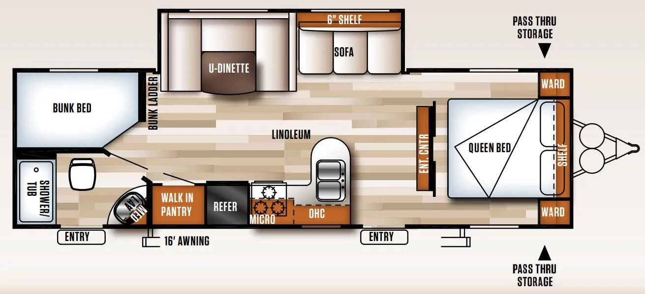 Forest River Salem Cruise Lite 263BHXL floor plan