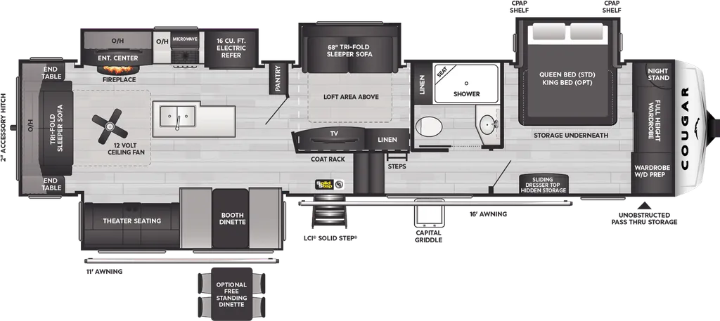 2024 Keystone Cougar 368MBI floor plan