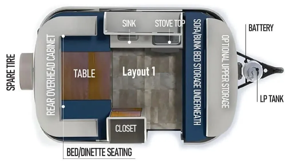 Scamp 13 Standard 13 STANDARD LAYOUT 1 floor plan
