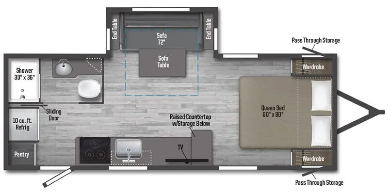 2025 Winnebago Minnie 2326RB - Floor plan