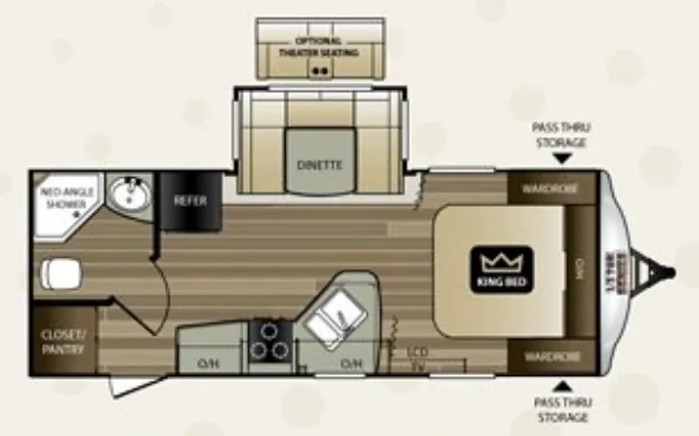 Keystone Cougar Half-Ton 21RBSWE floor plan