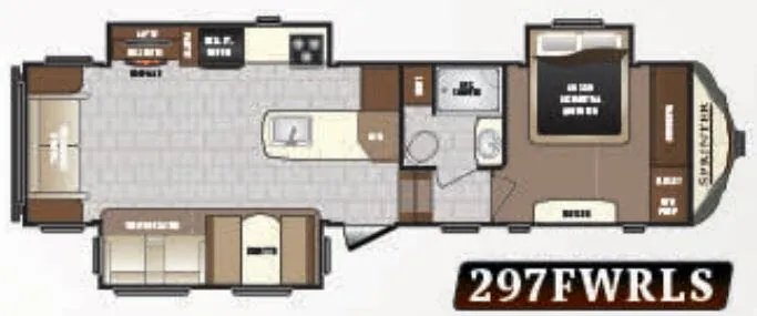 Keystone Sprinter 297FWRLS floor plan