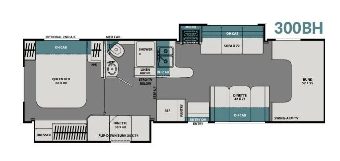 Coachmen Leprechaun 300BH floor plan