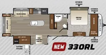 Keystone Outback 330RL floor plan