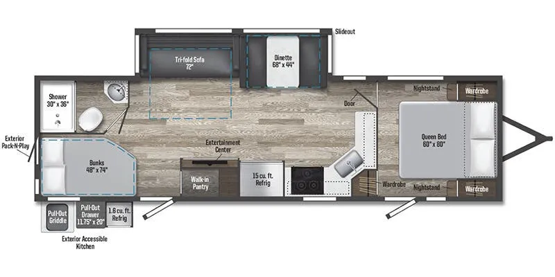 Winnebago Voyage 3033BH floor plan