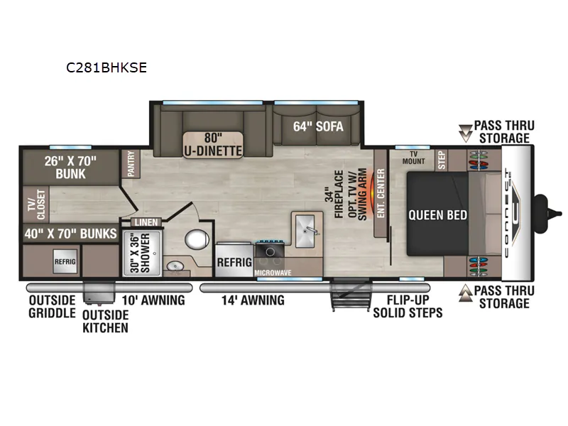 2026 K-Z Connect SE C281BHKSE - Floor plan