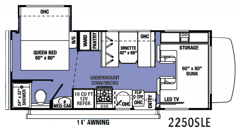 Forest River Sunseeker LE 2250SLE floor plan