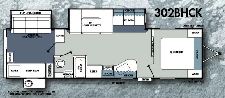 Coachmen Catalina Santara 302BHCK floor plan