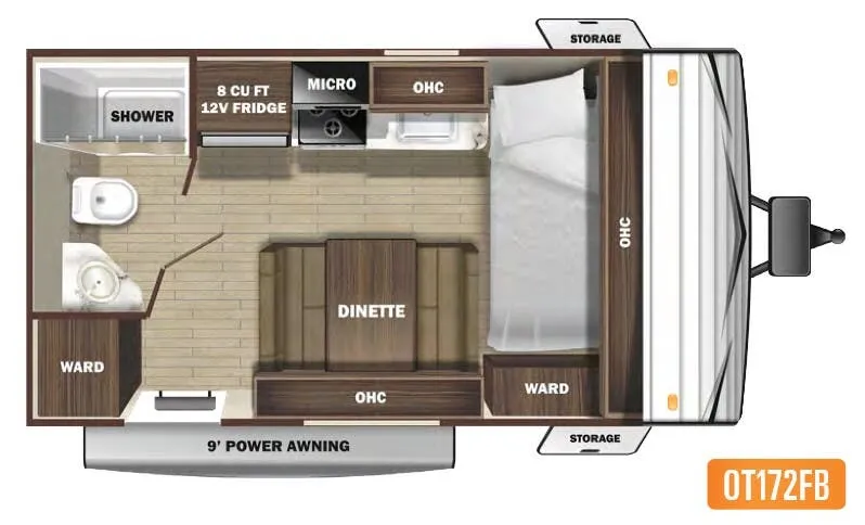 Highland Ridge Open Range Conventional 172FB floor plan