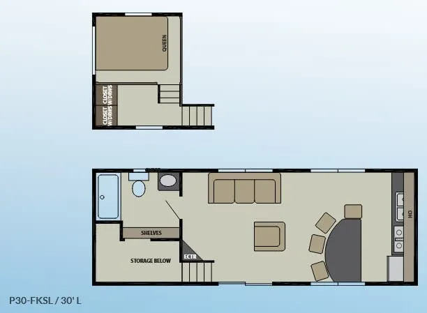 Canterbury RV Parkvue P30-FKSL floor plan
