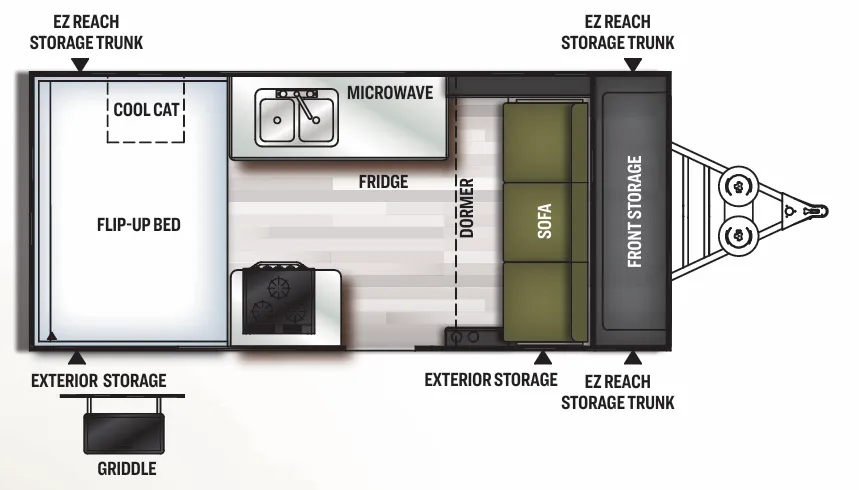 Forest River Flagstaff Hard Side T21FSHW floor plan
