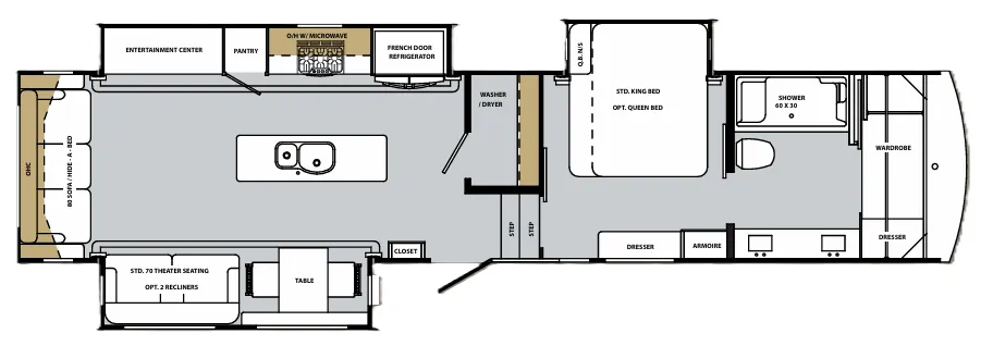 Forest River Cardinal Luxury 3930FBX floor plan