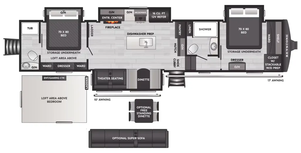 2027 Keystone Sprinter 3920DSL - Floor plan