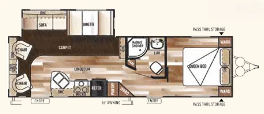 Forest River Salem 27RLSS floor plan