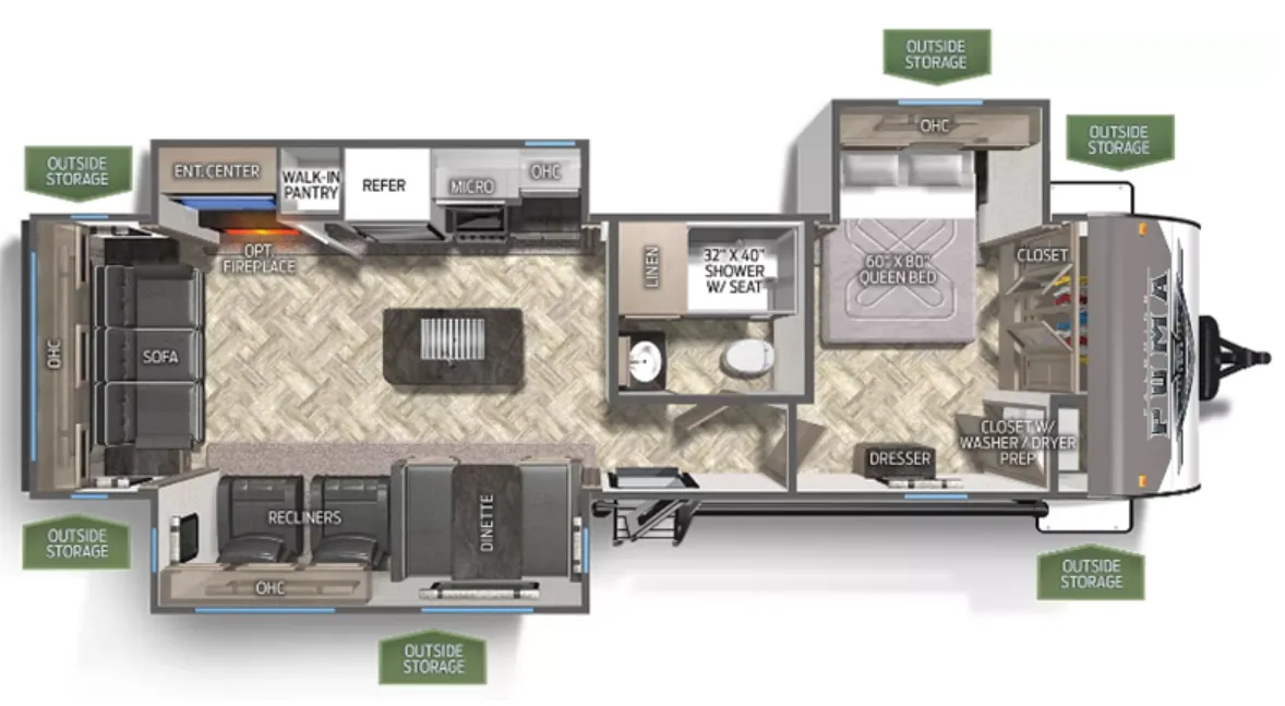 Palomino Puma 31RLQS floor plan