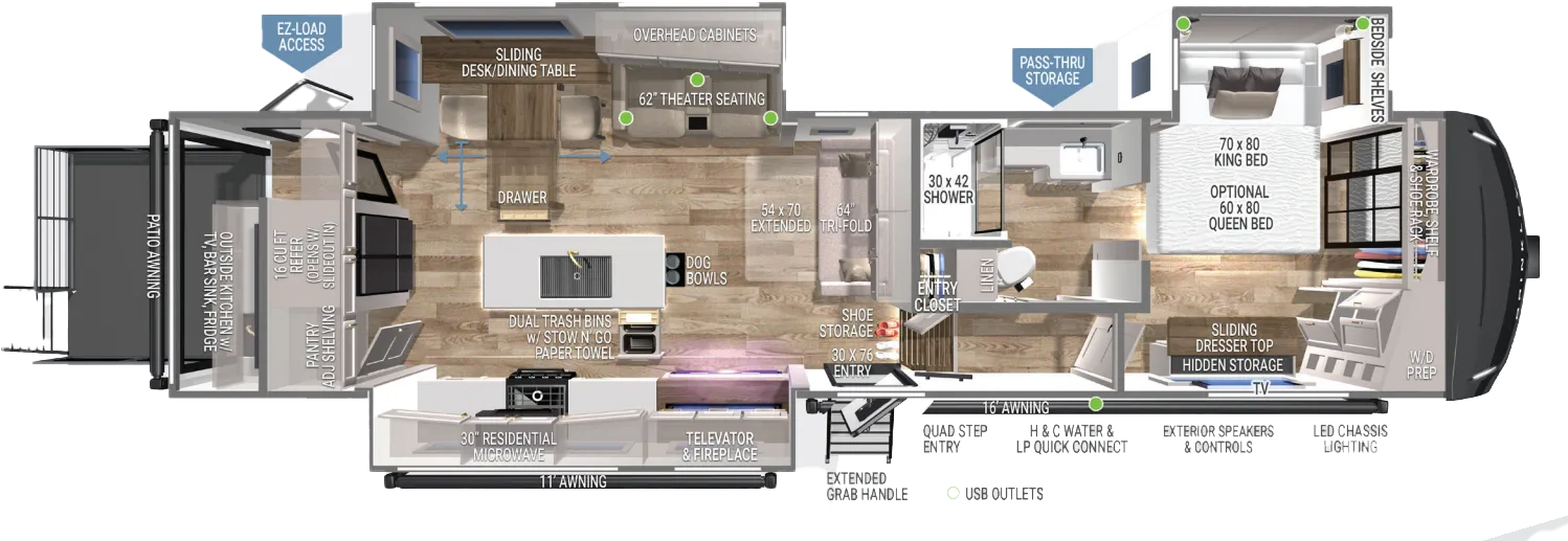 2024 Brinkley Model Z 3400 - Floor plan