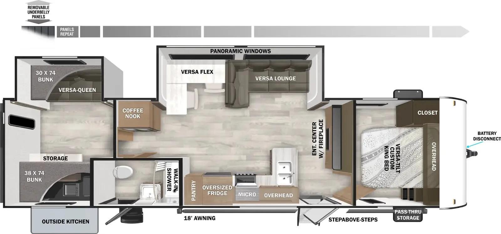 Forest River Salem 32BHDS floor plan