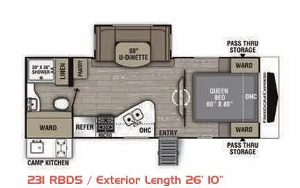 Coachmen Freedom Express Ultra Lite 231 RBDS floor plan