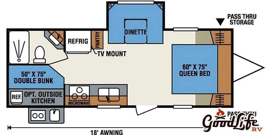 2016 KZ Sportsmen SS LE 242BHSS - Floor plan