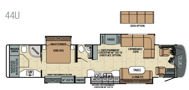 Entegra Coach Aspire 44U floor plan