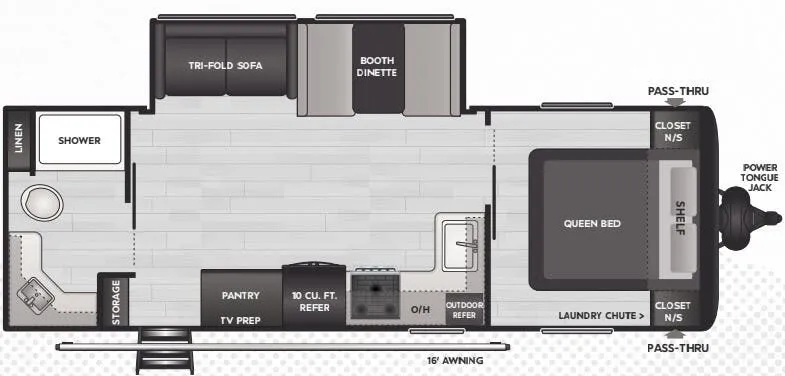 Keystone Hideout 24RBSWE floor plan