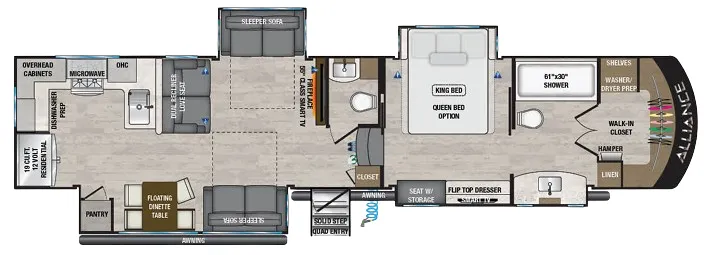 2024 Alliance RV Paradigm 382RK - Floor plan