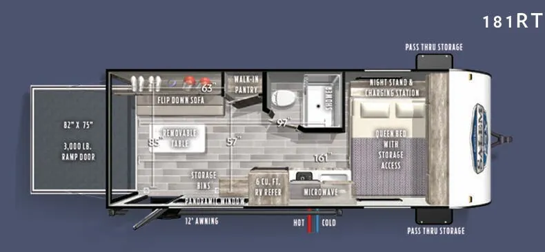 Forest River Salem FSX 181RT floor plan