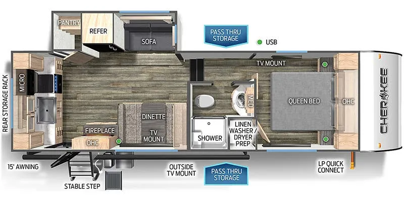 2024 Forest River Cherokee Black Label 235MBBL - Floor plan