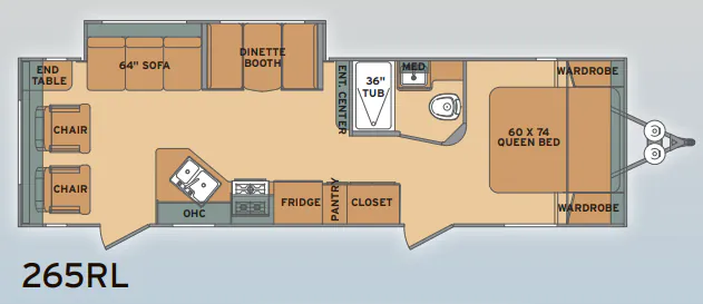 2014 Shasta Flyte 265RL floor plan