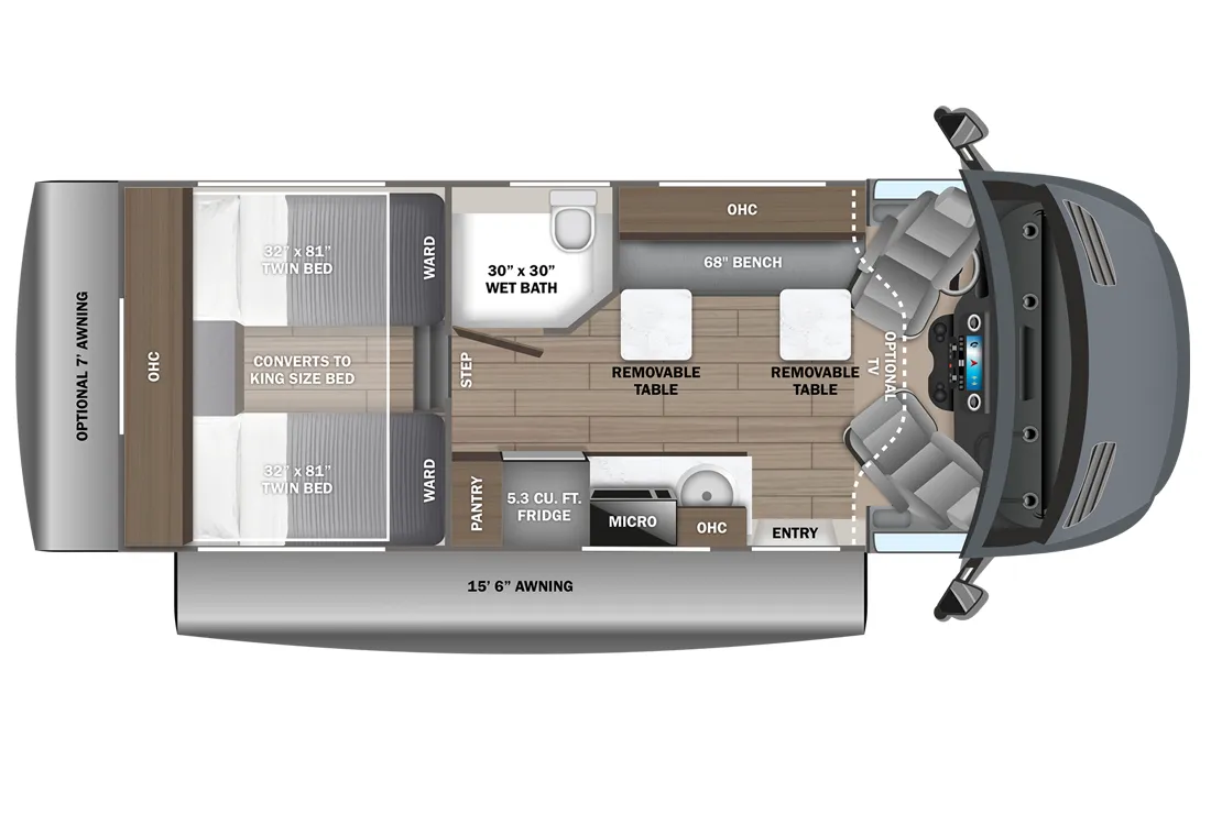 2026 Jayco Granite Ridge 23S - Floor plan