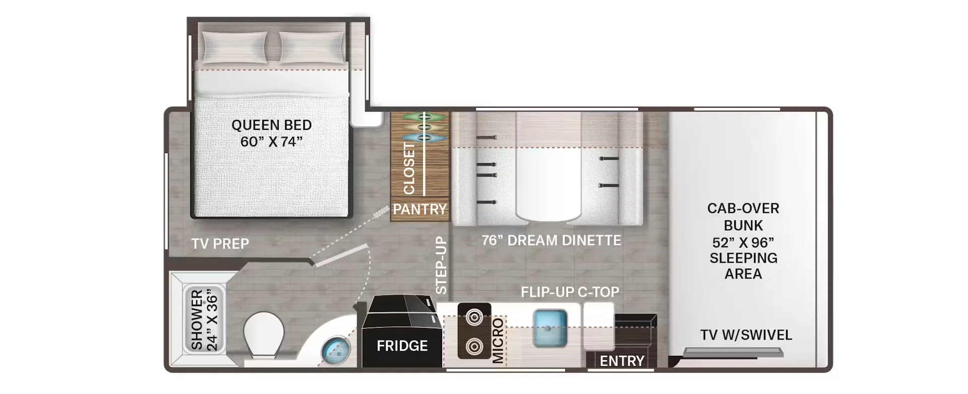 Thor Motor Coach Coleman 22EZ floor plan