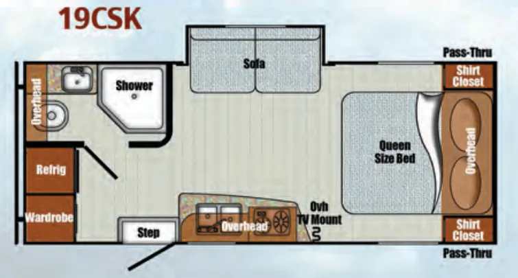 Gulf Stream Vista Cruiser 19CSK floor plan