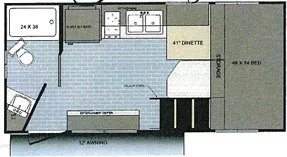 2027 Sunset Park RV Retro 136 - Floor plan