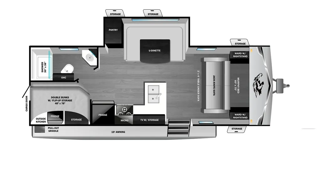 2026 Open Range RV Range Lite 220DBM floor plan