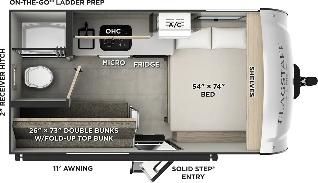 2026 Forest River Flagstaff E-Pro E13LE floor plan
