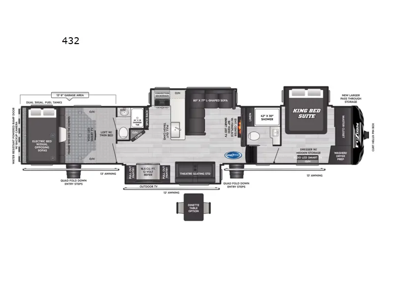 2025 Keystone Fuzion 432 floor plan