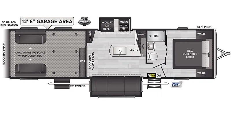 Keystone Fuzion Impact 330 floor plan