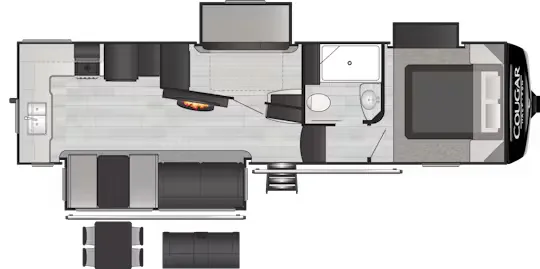 Keystone Cougar Half-Ton 29MBS floor plan