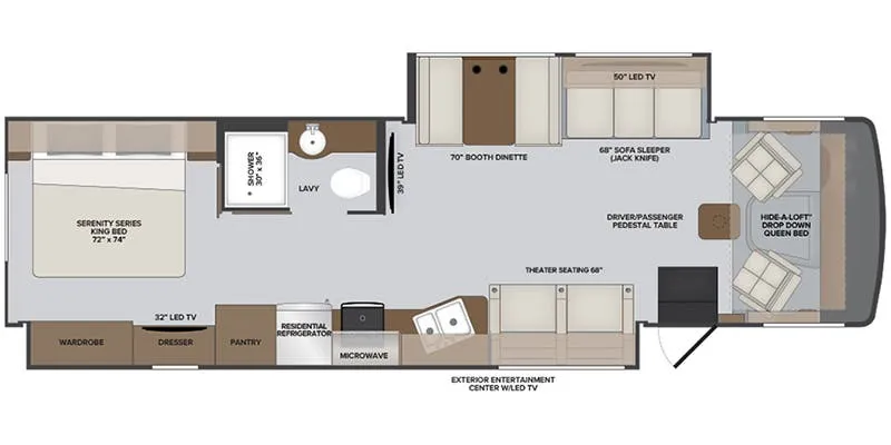 Holiday Rambler Admiral 35R floor plan