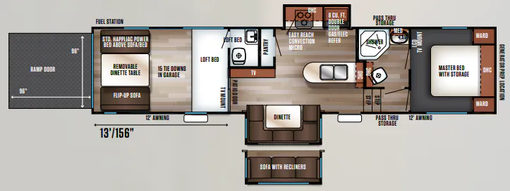 Forest River Cherokee Wolf Pack 325PACK13 floor plan