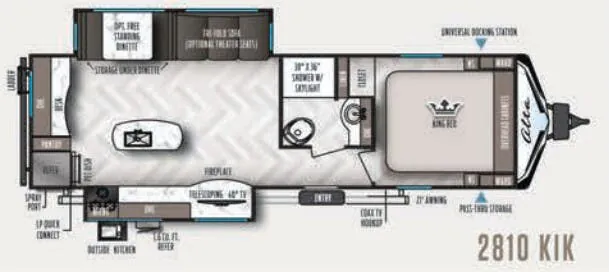 East to West Alta 2810KIK floor plan