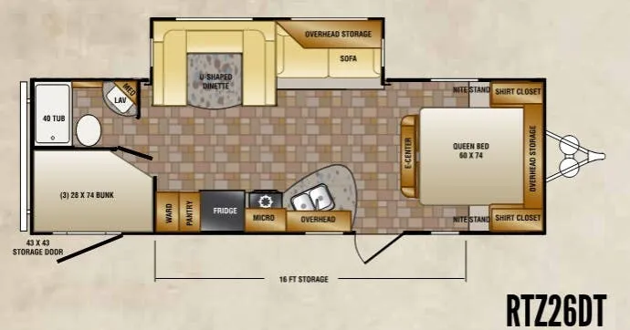 CrossRoads Rezerve RTZ26DT floor plan