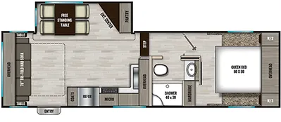 Shasta Phoenix Lite 254RLS floor plan