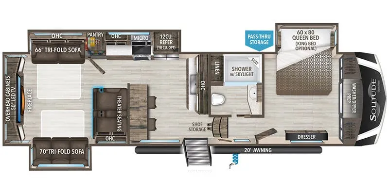 Grand Design Solitude 3330RE floor plan