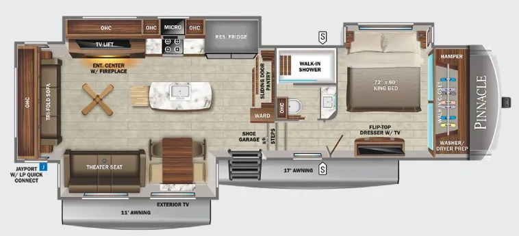 Jayco Pinnacle 36KPTS floor plan