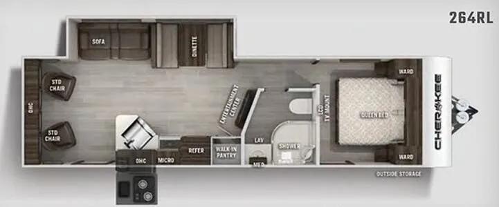 2020 Forest River Cherokee 264RL — Floor plan