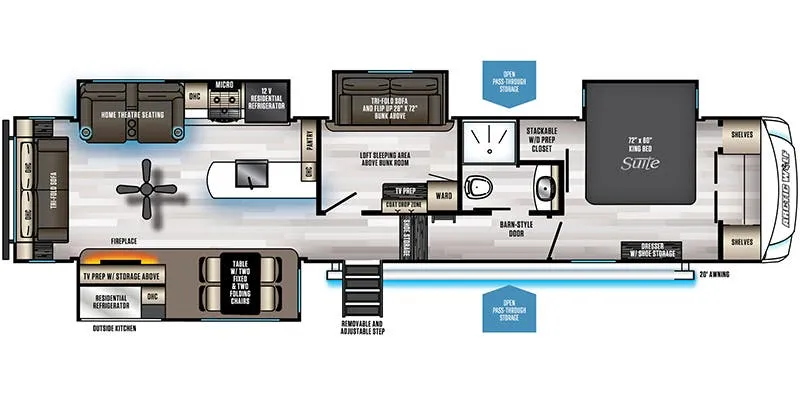 Forest River Cherokee Arctic Wolf 3660 SUITE floor plan