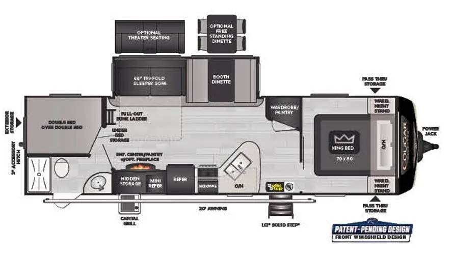 Keystone Cougar Half-Ton 29BHSWE floor plan